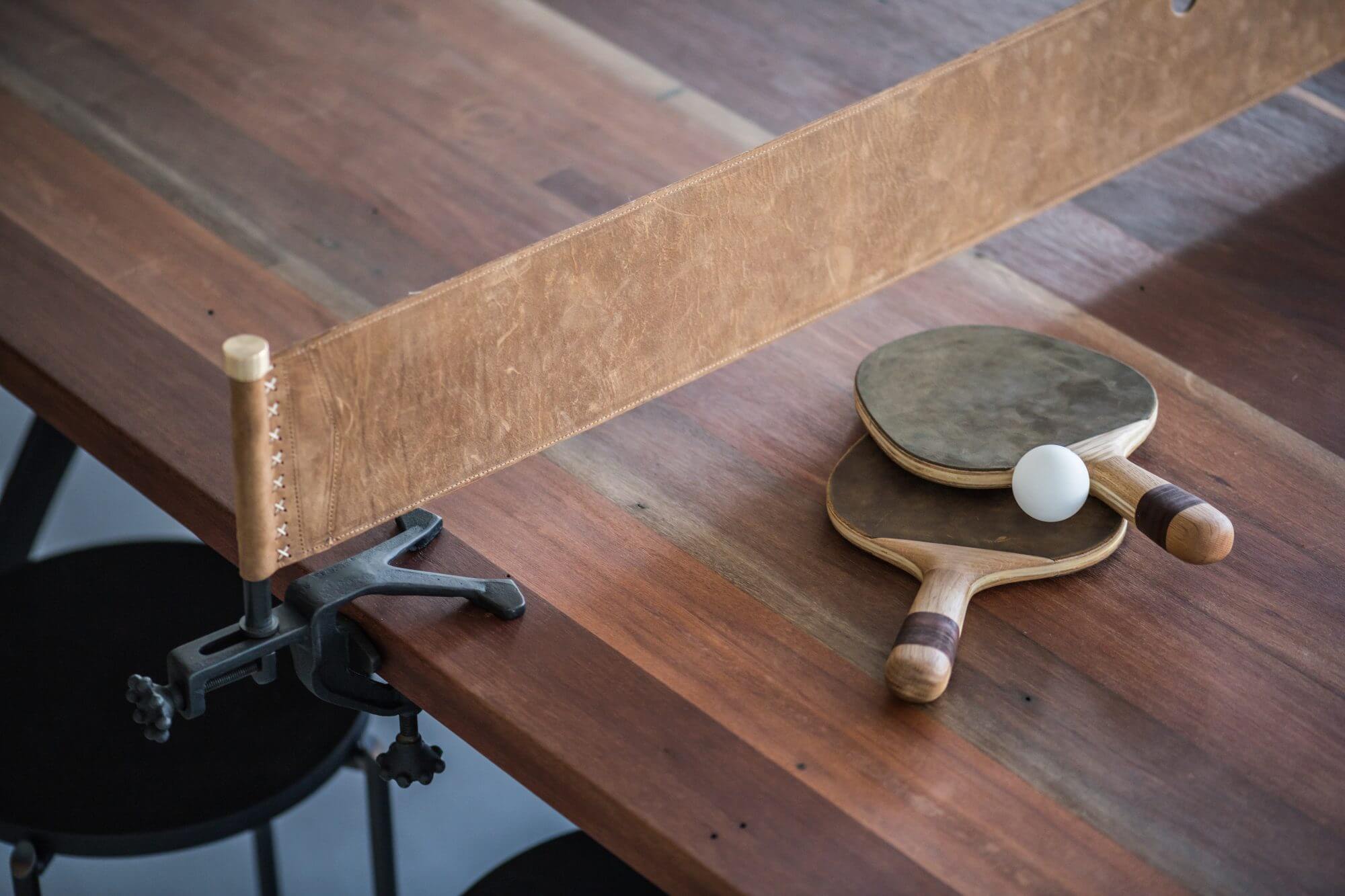 our hand made ping pong table.